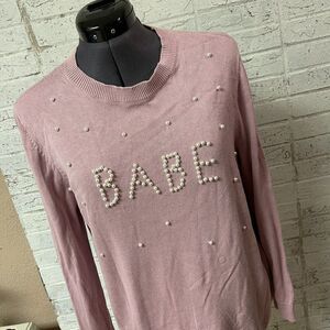 Lane Bryant Babe Pearl Sweater 10/12